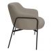 Kit 02 Poltronas Decorativas Jade Base Aço Preto Bouclé Marrom Claro - Nexta Casa