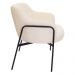 Kit 02 Poltronas Decorativas Jade Base Aço Preto Bouclé Off White - Nexta Casa
