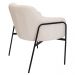 Kit 02 Poltronas Decorativas Jade Base Aço Preto Bouclé Off White - Nexta Casa