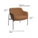 Kit 02 Poltronas Decorativas Jade Base Aço Preto Bouclé Terracota - Nexta Casa