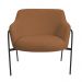 Kit 02 Poltronas Decorativas Jade Base Aço Preto Bouclé Terracota - Nexta Casa