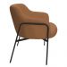 Kit 02 Poltronas Decorativas Jade Base Aço Preto Bouclé Terracota - Nexta Casa