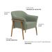 Kit 02 Poltronas Luna Base Madeira Poliéster Verde - Nexta Casa