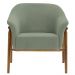 Kit 02 Poltronas Luna Base Madeira Poliéster Verde - Nexta Casa