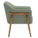 Kit 02 Poltronas Luna Base Madeira Poliéster Verde - Nexta Casa