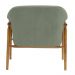 Kit 02 Poltronas Luna Base Madeira Poliéster Verde - Nexta Casa