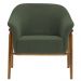 Kit 02 Poltronas Luna Base Madeira Poliéster Verde Musgo - Nexta Casa