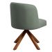Kit 04 Cadeiras De Jantar Cléo Base Giromad Linho Verde - Nexta Casa