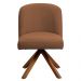 Kit 06 Cadeiras De Jantar Cléo Base Giromad Linho Terracota - Nexta Casa