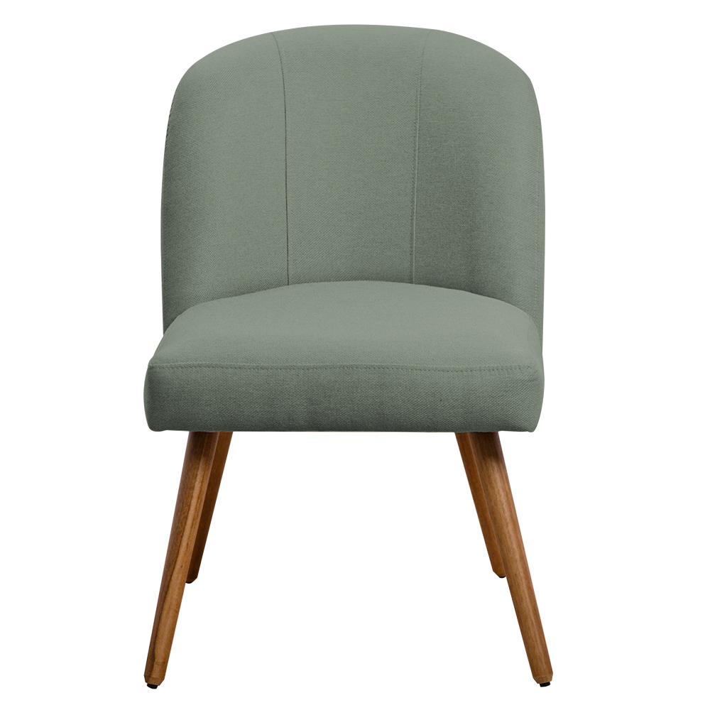 Kit 06 Cadeiras De Jantar Cléo Pés Palito Linho Verde - Nexta Casa