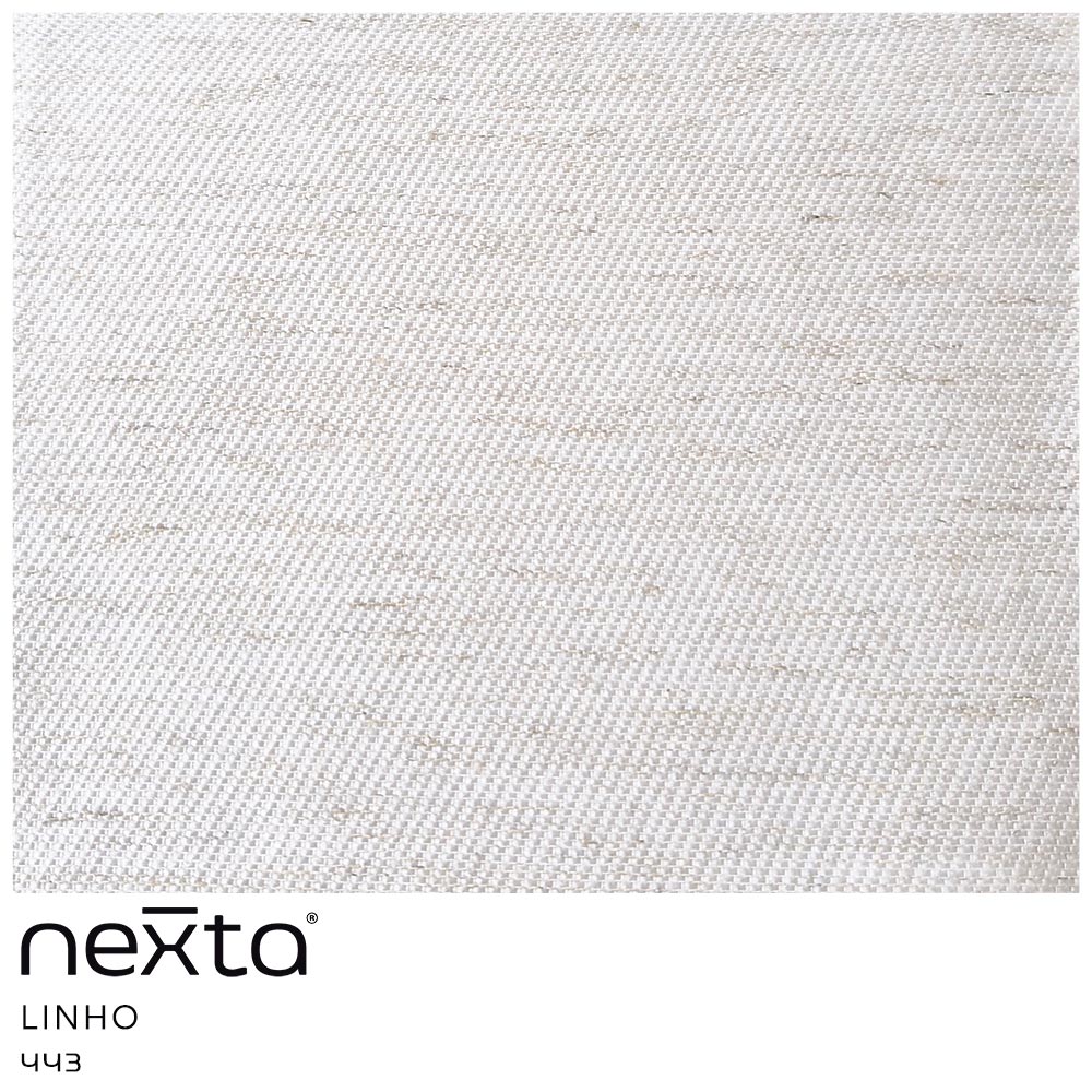 Kit Poltrona com Puff Bella Linho Off White Mesclado - Nexta Casa