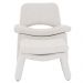 Kit Poltrona com Puff Bella Linho Off White Mesclado - Nexta Casa