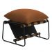 Kit Poltrona com Puff Turim Base Aço Preto Recouro Black Poliéster Terracota - Nexta Casa