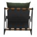 Kit Poltrona com Puff Turim Base Aço Preto Recouro Black Poliéster Verde Musgo - Nexta Casa