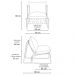 Kit Poltrona com Puff Turim Base Aço Preto Recouro Camel Linho Off White - Nexta Casa
