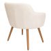 Poltrona De Sala Decorativa Jade Pés Palito Castanho Bouclê Off White - Nexta Casa
