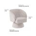 Poltrona Decorativa Agnes Base Giratória Linhão Aveludado Off White - Nexta Casa