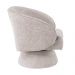 Poltrona Decorativa Agnes Base Giratória Linhão Aveludado Off White - Nexta Casa