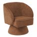Poltrona Decorativa Agnes Base Giratória Linhão Aveludado Terracota - Nexta Casa