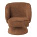 Poltrona Decorativa Agnes Base Giratória Linhão Aveludado Terracota - Nexta Casa