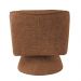 Poltrona Decorativa Agnes Base Giratória Linhão Aveludado Terracota - Nexta Casa