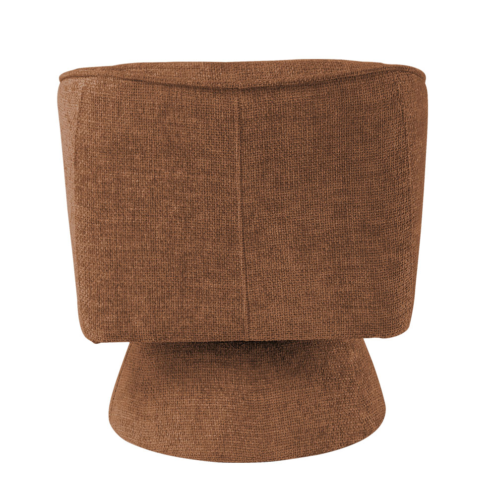 Poltrona Decorativa Agnes Base Giratória Linhão Aveludado Terracota - Nexta Casa