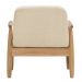 Poltrona Decorativa Antonela Base Madeira Natural Linho Bege Claro - Nexta Casa