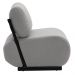 Poltrona Decorativa Athos Base Madeira Preto Bouclé Sheep Cinza - Nexta Casa