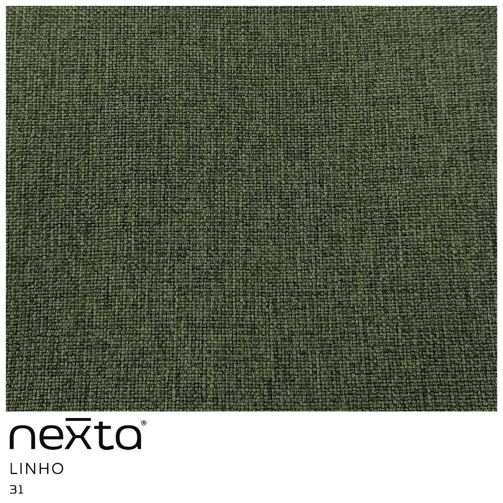 Poltrona Decorativa Aurea Base Aço Champagne Linho Verde - Nexta Casa