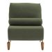 Poltrona Decorativa Aurea Base Aço Champagne Linho Verde - Nexta Casa
