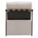 Poltrona Decorativa Aurea Base Aço Preto Linho Bege - Nexta Casa