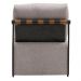 Poltrona Decorativa Aurea Base Aço Preto Linho Cinza Mesclado - Nexta Casa