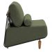 Poltrona Decorativa Aurea Base Aço Preto Linho Verde - Nexta Casa
