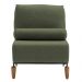 Poltrona Decorativa Aurea Base Aço Preto Linho Verde - Nexta Casa