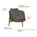 Poltrona Decorativa Austin Base Madeira Bouclé Marrom - Nexta Casa