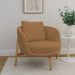 Poltrona Decorativa Austin Base Madeira Bouclé Terracota - Nexta Casa