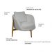 Poltrona Decorativa Austin Bouclé Cinza Claro - Nexta Casa