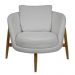 Poltrona Decorativa Austin Bouclé Cinza Claro - Nexta Casa