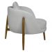 Poltrona Decorativa Austin Bouclé Cinza Claro - Nexta Casa