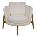 Poltrona Decorativa Austin Bouclé Off White - Nexta Casa