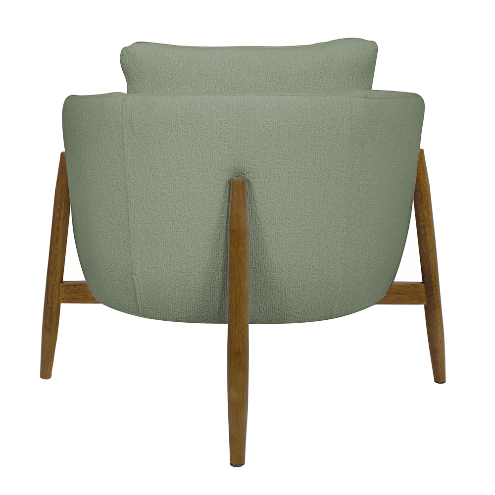 Poltrona Decorativa Austin Bouclé Verde Claro - Nexta Casa