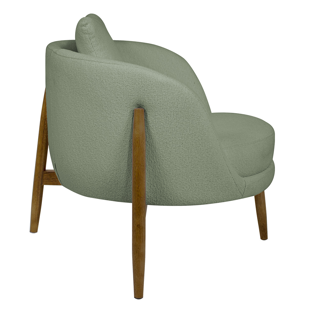 Poltrona Decorativa Austin Bouclé Verde Claro - Nexta Casa