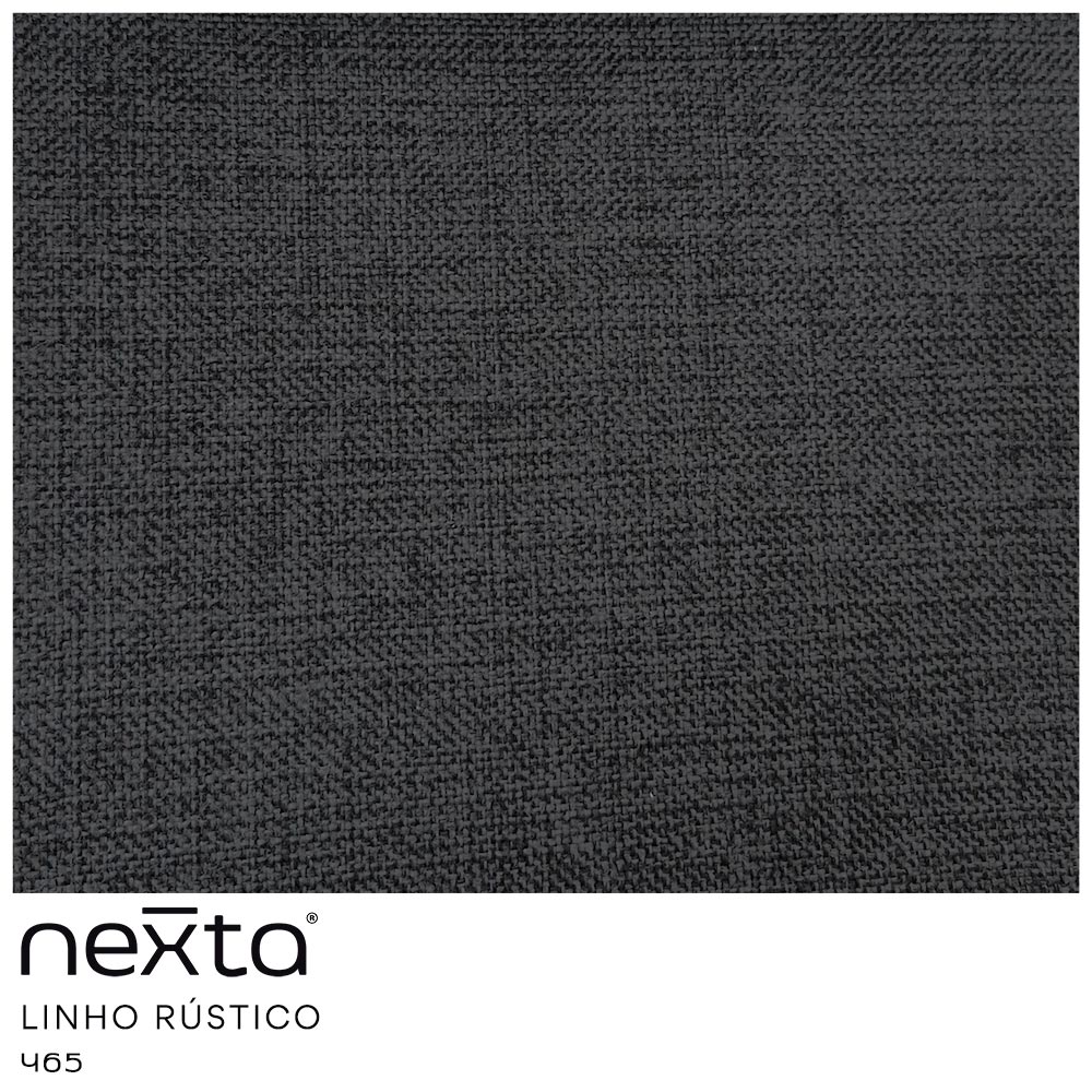 Poltrona Decorativa Base Aço Fixa Preto Lume Linho Preto Mesclado - Nexta Casa