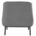 Poltrona Decorativa Base Aço Preto Germany Bouclé Cinza Claro - Nexta Casa