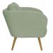 Poltrona Decorativa Dana Pés Palito Madeira Castanho Bouclé Verde Claro - Nexta Casa