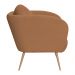 Poltrona Decorativa Dana Pés Palito Ouro Fosco Bouclé Terracota - Nexta Casa