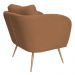 Poltrona Decorativa Dana Pés Palito Ouro Fosco Bouclé Terracota - Nexta Casa