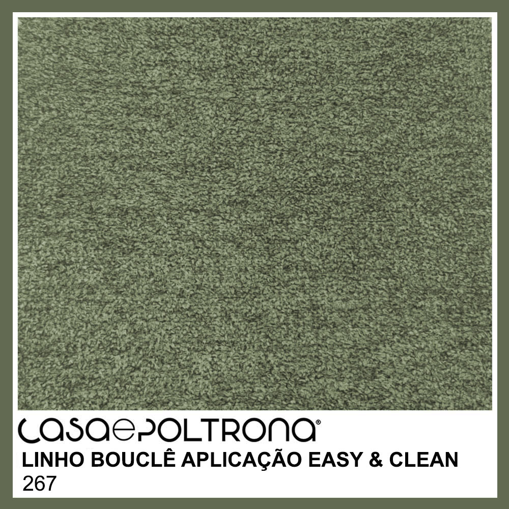 Poltrona Decorativa Greta Base Aço Fixa Titânio Linho Bouclê Verde - Nexta Casa