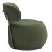 Poltrona Decorativa Greta Base Aço Fixa Titânio Linho Bouclê Verde - Nexta Casa