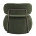 Poltrona Decorativa Greta Base Aço Fixa Titânio Linho Bouclê Verde - Nexta Casa